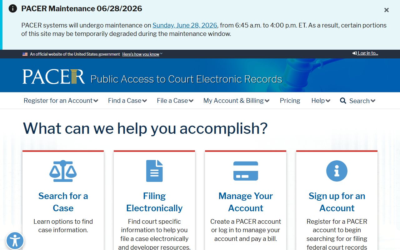 Mecosta County traffic court records are state files, separate from the federal PACER system